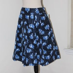 Simply Styled, wide pleated floral full skirt